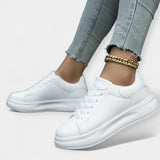Zapatillas Deportivas de Cuero Blancas