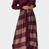 Vestido Camisa Largo Rayado con Cinturón