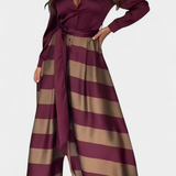 Vestido Camisa Largo Rayado con Cinturón