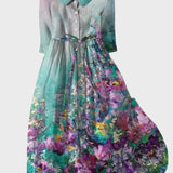 Vestido Largo con Patrón Degradé