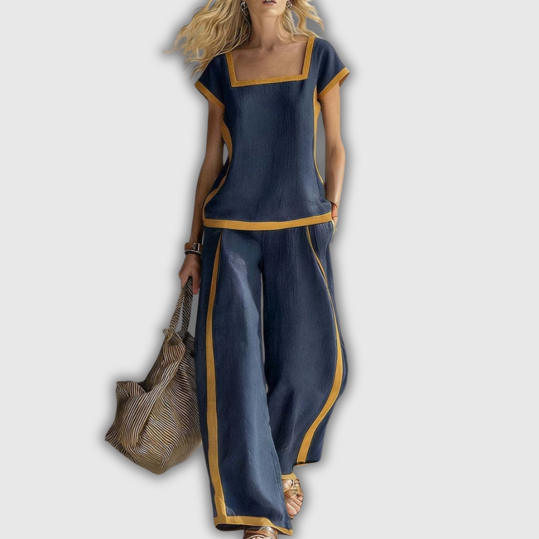 Serena | Conjunto De Lino Elegante De Dos Piezas