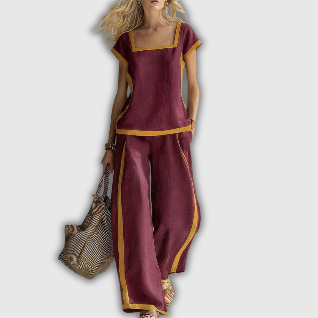 Serena | Conjunto De Lino Elegante De Dos Piezas