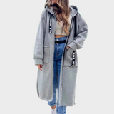 Rosa - Sudadera larga con capucha