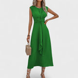 Andrea - Elegante vestido maxi sin mangas con escote redondo