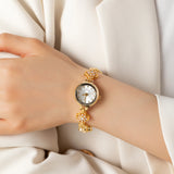 Mia® - Reloj dorado con cristales