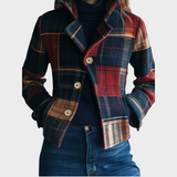 Noelle - Chaqueta de Lana Tartán Clásica