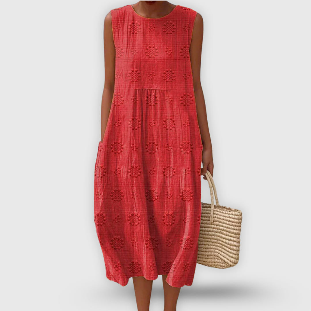 Amalina™ - Vestido de Algodón Elegante