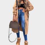 Rosa - Sudadera larga con capucha