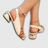 Gloria | Sandalia ortopédica slingback bicolor