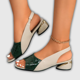 Gloria | Sandalia ortopédica slingback bicolor