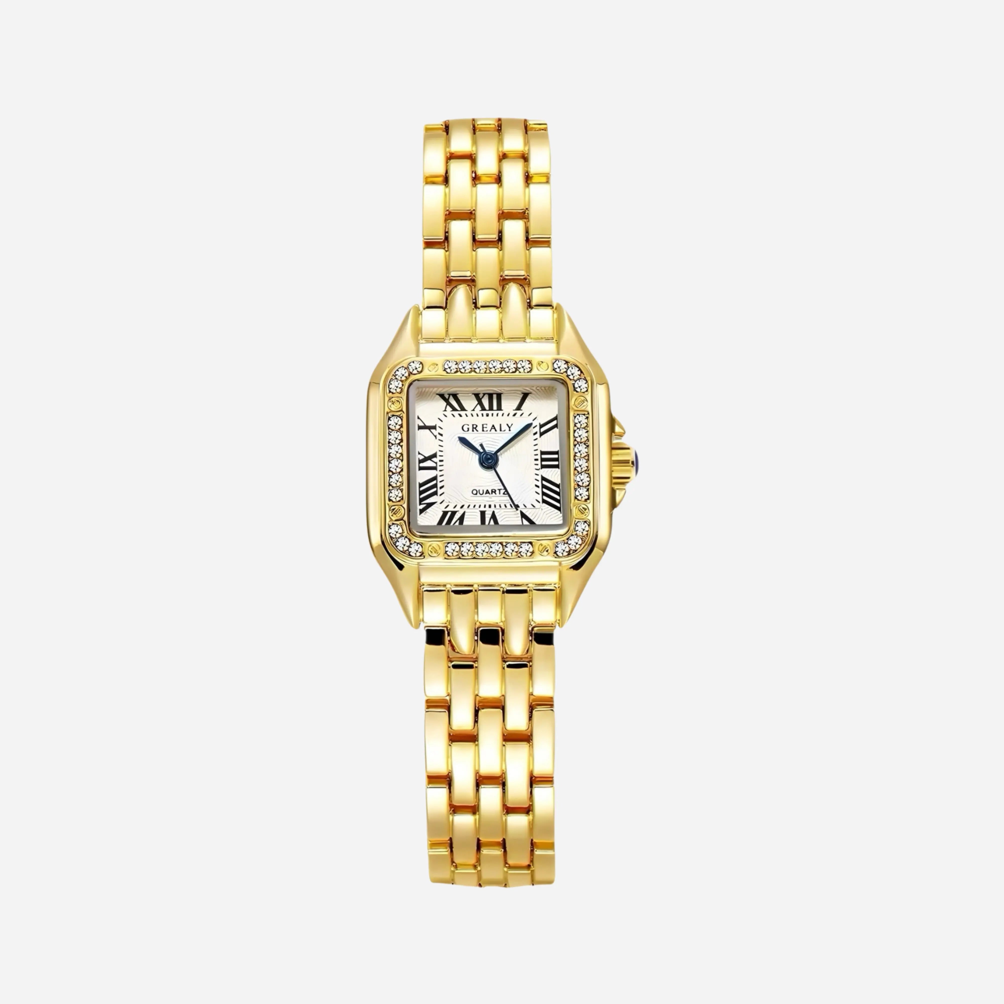 Petra® - Reloj de lujo dorado con números romanos