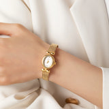 Iva® - Reloj dorado con pulsera trenzada