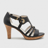 Carla | Sandalias ortopédicas de cuero con tacón de corcho