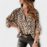 Biserka - Blusa Moderna de Leopardo