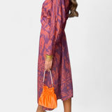 Ema Maxi Vestido con Escote en V y Nudo Frontal
