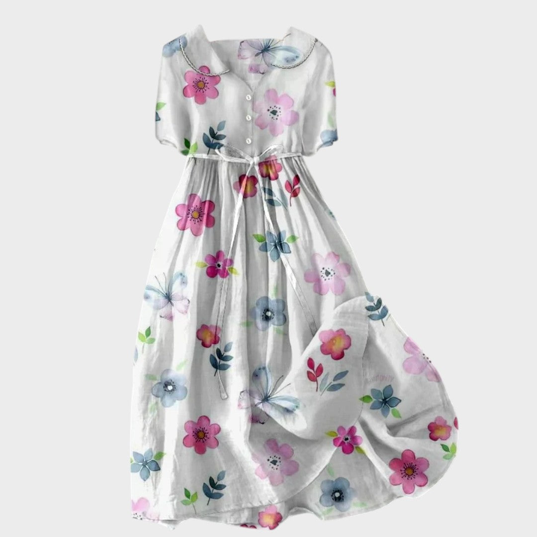 Ena - Vestido de verano con cintilla en la cintura