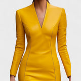 Lada - Vestido ajustado de cuero sintético