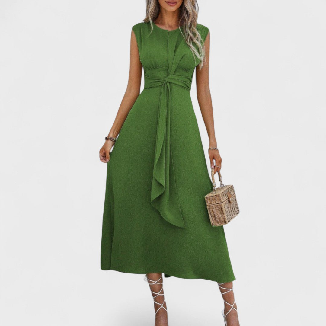 Andrea - Elegante vestido maxi sin mangas con escote redondo