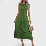 Andrea - Elegante vestido maxi sin mangas con escote redondo