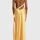 Vestido Sofia Maxi con Tirantes Diagonales y Espalda Descubierta