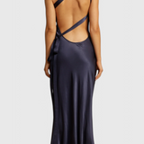 Vestido Sofia Maxi con Tirantes Diagonales y Espalda Descubierta