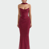 Lora | Vestido Drapado Largo