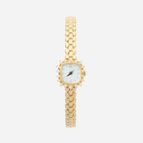 Lana® - Reloj dorado con cristales y pulsera trenzada