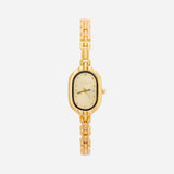 Helena® - Reloj dorado con esfera ovalada y marco negro
