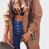 Rosa - Sudadera larga con capucha
