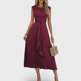 Andrea - Elegante vestido maxi sin mangas con escote redondo
