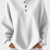 Anne - Camiseta Henley de tejido waffle