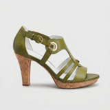 Carla | Sandalias ortopédicas de cuero con tacón de corcho
