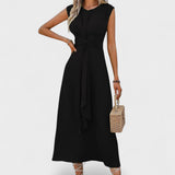 Andrea - Elegante vestido maxi sin mangas con escote redondo
