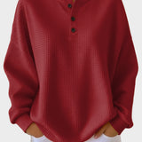 Anne - Camiseta Henley de tejido waffle