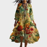 Marina – Elegante Vestido Boho con Estampado Floral