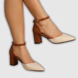 Alba | Tacones de tira bicolor