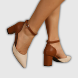 Alba | Tacones de tira bicolor