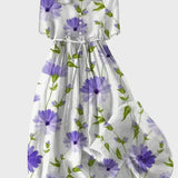 Vestido Maxi en Color Lavanda