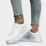 Zapatillas Deportivas de Cuero Blancas