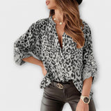 Biserka - Blusa Moderna de Leopardo
