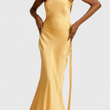 Vestido Sofia Maxi con Tirantes Diagonales y Espalda Descubierta