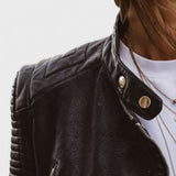 Klara - Chaqueta de cuero elegante