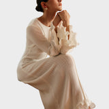 Adela - Vestido de punto con volantes y cintas