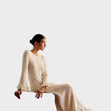 Adela - Vestido de punto con volantes y cintas