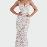 Vestido Largo de Encaje Blanco