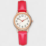 Katarina® - Reloj clásico con correa de cuero verde