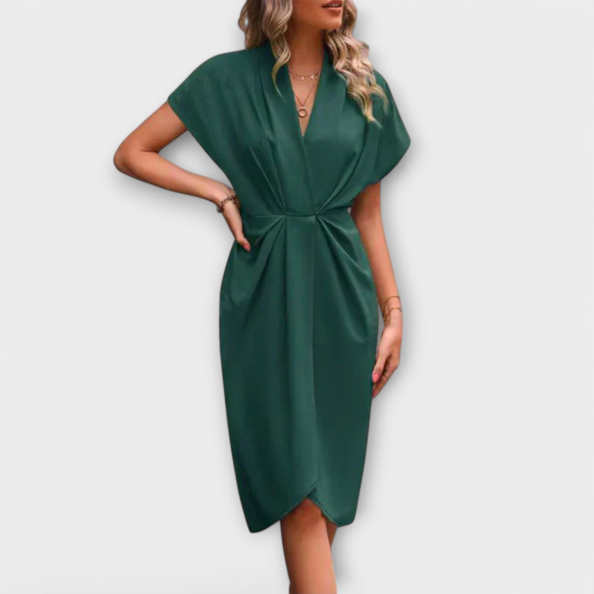 Serena – Elegante y cómoda vestido midi envolvente