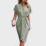 Serena – Elegante y cómoda vestido midi envolvente