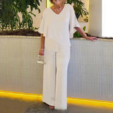 Martha | Conjunto de dos piezas con pantalón de pierna ancha