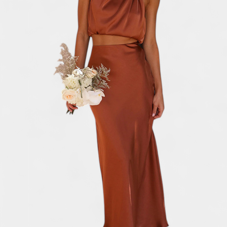 Falda Draped Sin Espalda